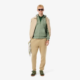 Sudadera de felpa con cremallera y corte clásico para hombre