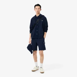 Sudadera de felpa con cremallera y corte clásico para hombre