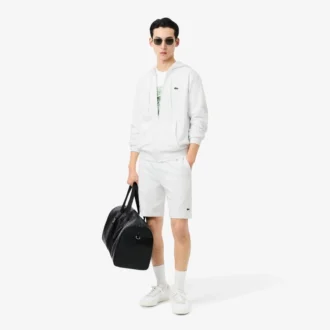 Sudadera de felpa con cremallera y corte clásico para hombre