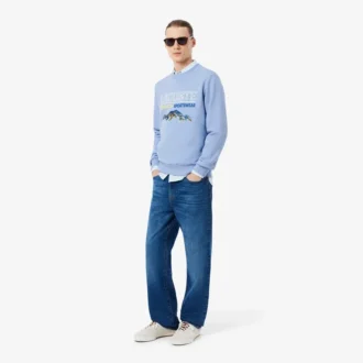 Sudadera de felpa con motivo bordado para hombre