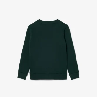 Sudadera de felpa con rayas y logotipo para niños
