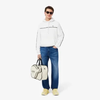 Sudadera de hombre con logo y rayas, corte clásico