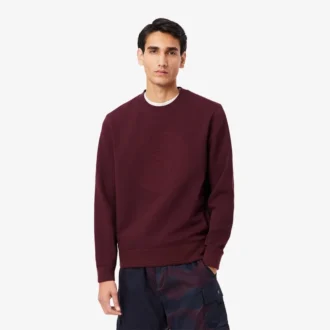 Sudadera de piqué con logotipo en relieve para hombre