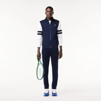 Sudadera de tenis elástica con cremallera para hombre