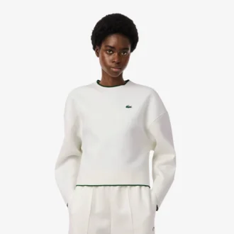Sudadera deportiva con ribetes en contraste para mujer