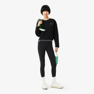 Sudadera deportiva con ribetes en contraste para mujer