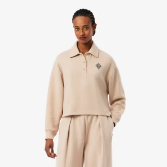 Sudadera polo oversize de canalé