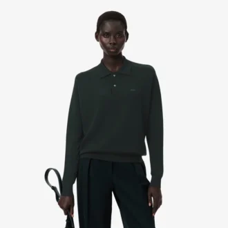 Suéter con cuello polo de mezcla de lana de la colección Runway