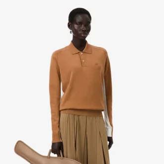 Suéter con cuello polo de mezcla de lana de la colección Runway