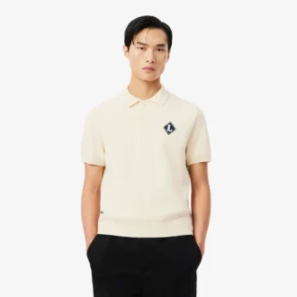 Suéter con cuello polo y insignia «Made in France»