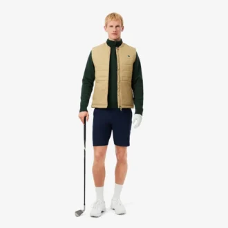 Suéter cortavientos de golf para hombre con cremallera de un cuarto