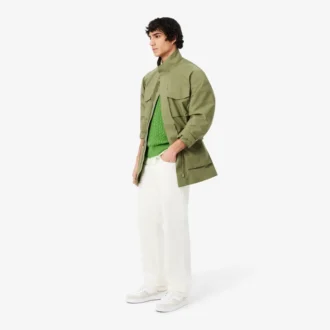 Suéter de algodón con punto trenzado para hombre