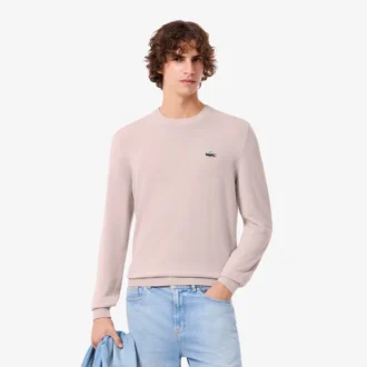 Suéter de algodón para hombre con cocodrilo y paisaje