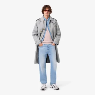 Suéter de algodón para hombre con cocodrilo y paisaje