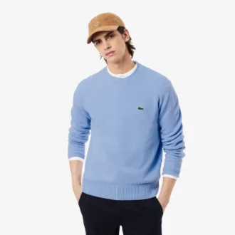 Suéter de cuello redondo de lana para hombre