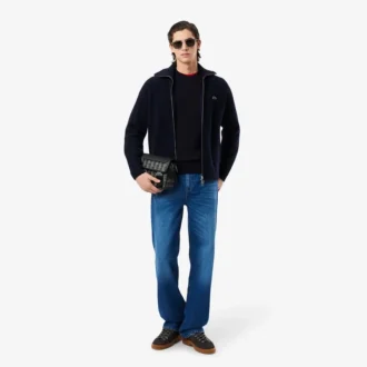 Suéter de cuello redondo de lana para hombre