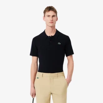 Suéter de golf de manga corta con cuello polo para hombre