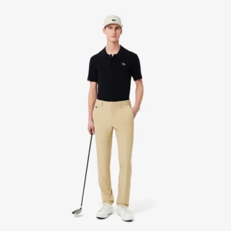Suéter de golf de manga corta con cuello polo para hombre