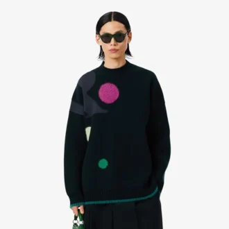 Suéter de jacquard con estampado de pasarela