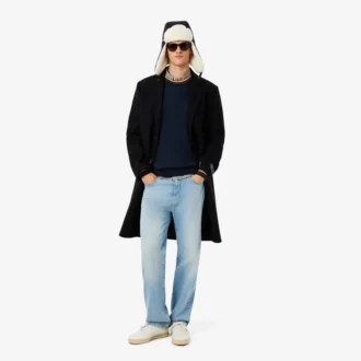 Suéter de jersey de algodón a rayas para hombre