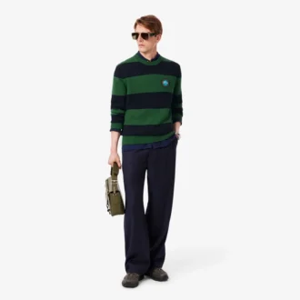 Suéter de jersey de algodón a rayas para hombre