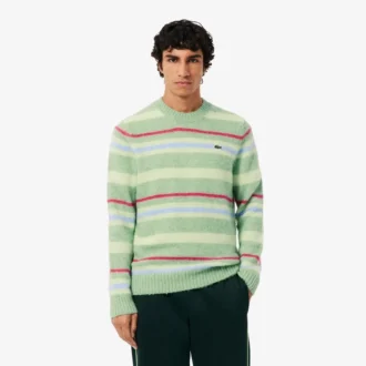Suéter de lana de alpaca a rayas para hombre