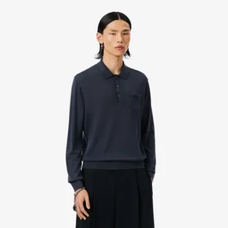 Suéter de lana merino con cuello polo de la colección Runway