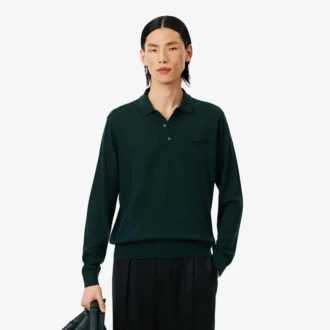 Suéter de lana merino con cuello polo de la colección Runway