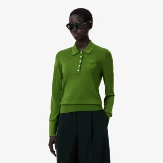 Suéter de lana merino con cuello polo de la colección Runway