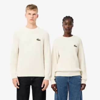Suéter unisex de algodón acanalado con insignia