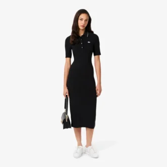 Vestido de mujer con cuello polo y corte ajustado Diamanta Crocodile