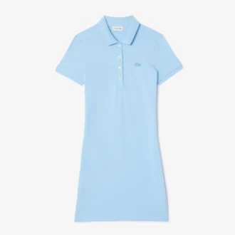 Vestido de polo mini de piqué elástico de corte ajustado para mujer