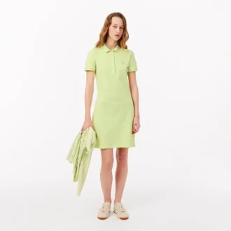 Vestido de polo mini de piqué elástico de corte ajustado para mujer