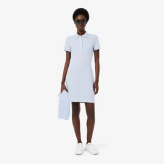 Vestido de polo mini de piqué elástico de corte ajustado para mujer