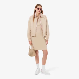 Vestido de polo mini de piqué elástico de corte ajustado para mujer
