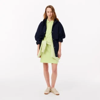 Vestido de polo mini de piqué elástico de corte ajustado para mujer