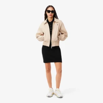 Vestido de polo mini de piqué elástico de corte ajustado para mujer