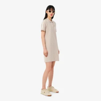 Vestido polo de corte ajustado con monograma para mujer