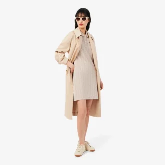 Vestido polo de corte ajustado con monograma para mujer