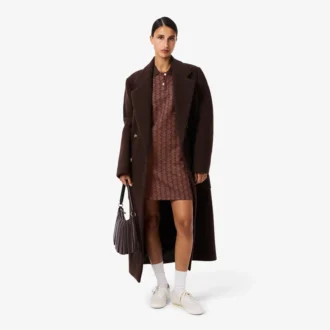 Vestido polo de corte ajustado con monograma para mujer