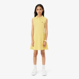 Vestido sin mangas de piqué elástico